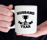 Husband of the year mug, funny anniversary gift for husband, birthday gift for him (M182)