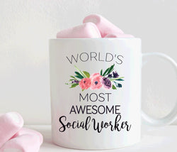 Social worker appreciation gift, Social worker mug, Graduation gift (M393)