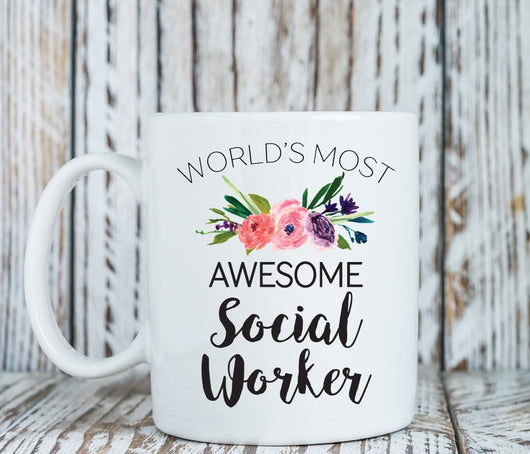 Social worker appreciation gift, Social worker mug, Graduation gift (M267)