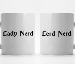 Lady Nerd Lord Nerd Couples mugs (M406 M407 2D)