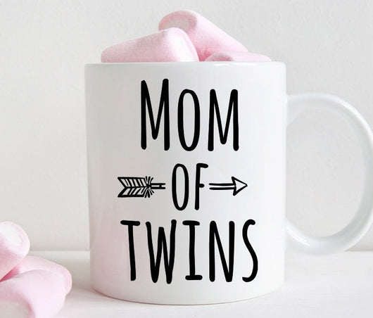 Mom of twins mug, new mom gift (M375)