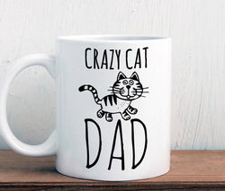Crazy cat dad mug, cat lover gift (MM353)