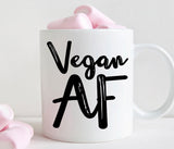 Vegan AF coffee mug, vegan gift (M368)
