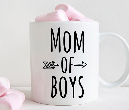 Mom of boys mug, new mom gift (M373)