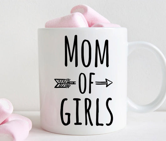 Mom of girls mug, new mom gift (M374)