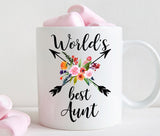 Aunt Coffee Mug, World's Best Aunt Gift(M460)