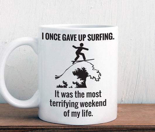 Surfing Coffee Mug, Funny gift for surfer (M248)