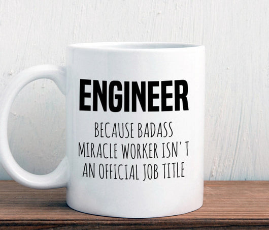 Engineer official job title mug, Gift for Engineer (M417)