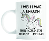Unicorn Mug, I Wish I Was A Unicorn, Gift for Unicorn lover  (M517)